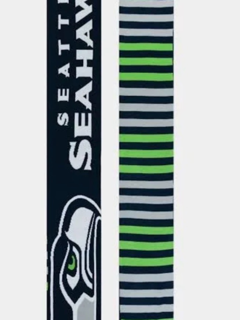 NFL Seattle Seahawks Navy, Gray & Neon Green Knit Scarf